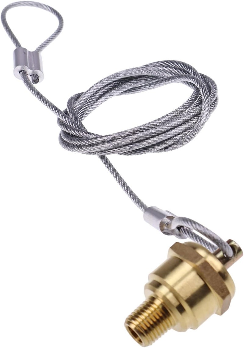 WQSING 2X 12105 TR12105 Air Tank Drain Valve 60" Cable Compatible with Haldex 1/4" NPT Air Brake Reservoir Compressor Compatible with Semi Truck N3613AD - Image 2
